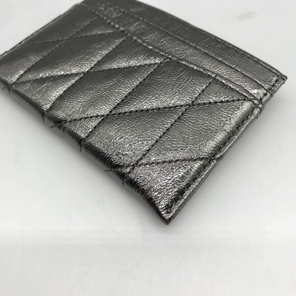 Coach Gun Metal Quilted Pillow Leather Essential  Card Case - Picture 8 of 10